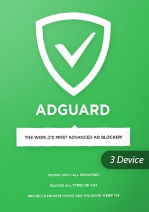 Adguard for Windows/Mac/Android/iOS -3 Devices