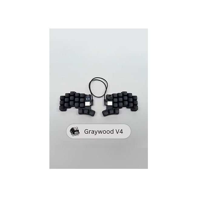 Cheapino V2 Hot-Swap Split Ergonomic Keyboard DIY Kit (Gray Wood Switches, XDA Keycaps)